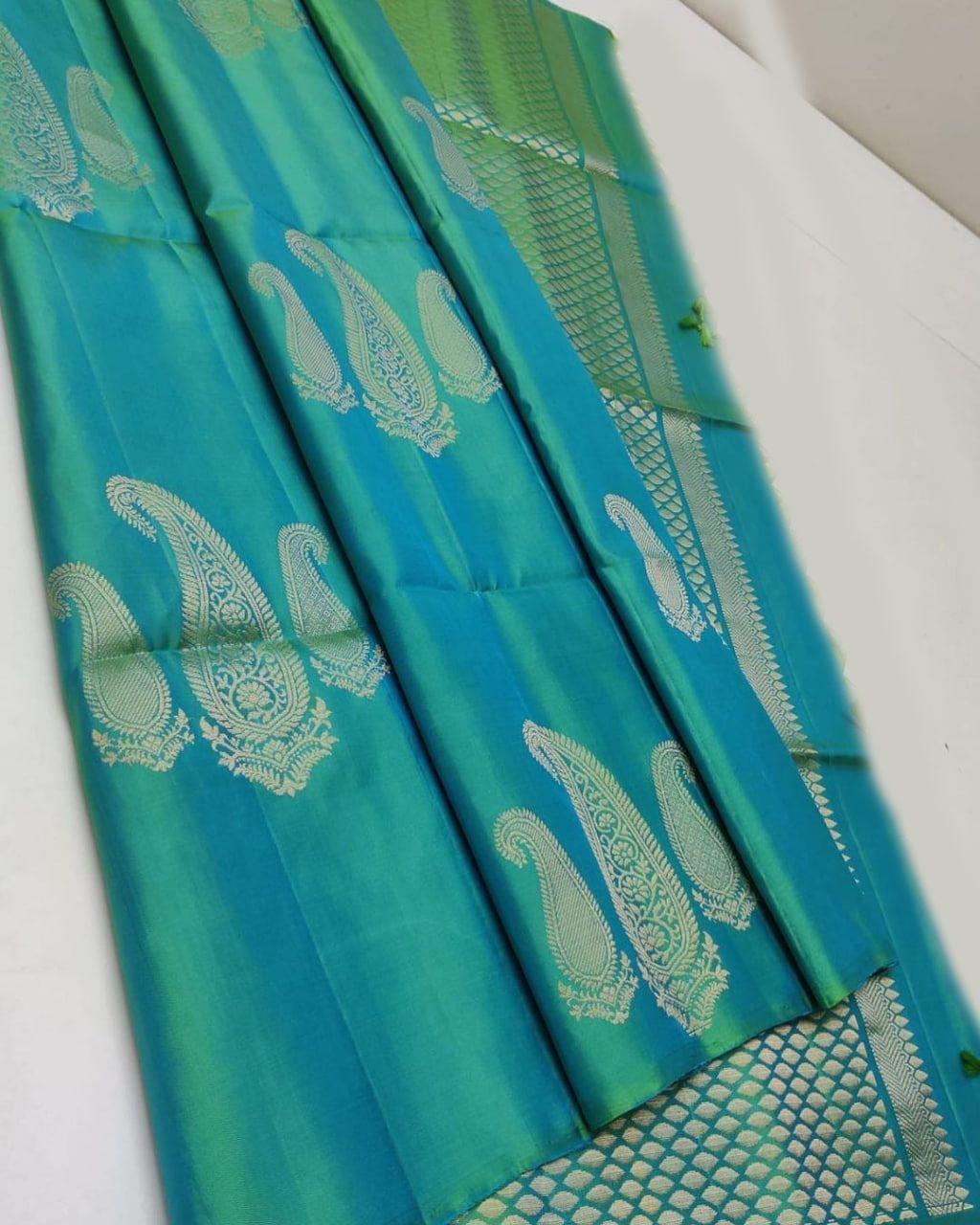 Ritika Gold Zari Designer Pure Lichi Kanchipuram Silk Sarees